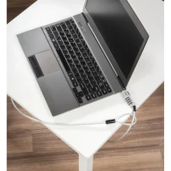Laptopschloss "Nano", Zahlenschloss 4-stellig, Carbonstahl, Silber