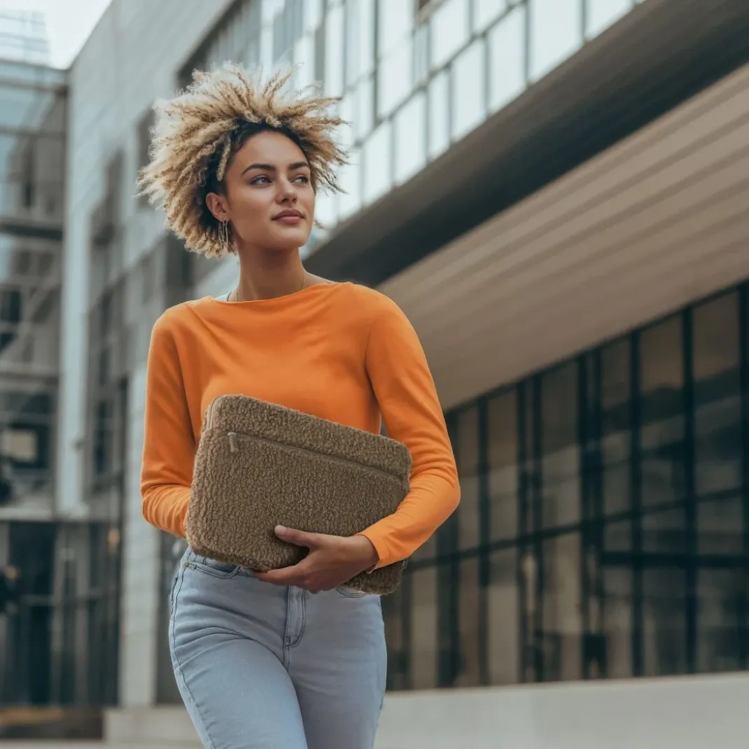 Laptop-Sleeve "Cozy", 36 - 40 cm (14.1" - 15.6"), Mocca