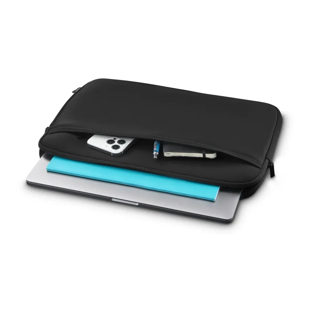 Laptop-Sleeve "Neoprene" mit Vorderfach, 36 - 40 cm (14,1"-15,6"), Schwarz