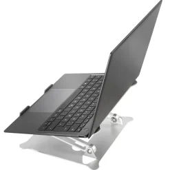 Laptop-Stand "Alu", höhenverstellbar, neigbar, bis 40 cm (15,6"), Silber