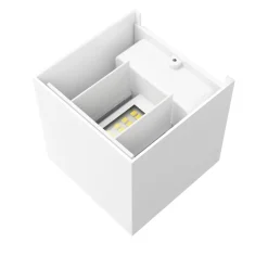LED Wandlampe für innen und außen, WLAN, App- u. Sprachsteuerung, Weiß