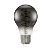 LED-Filamentlampe, E27, Birne A60, smoke, klar, extra Warmweiß, dimmbar