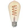 LED-Filamentlampe, E27, Edison ST64, amber, klar, extra Warmweiß, dimmbar