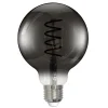LED-Filamentlampe, E27, Globe G95, smoke, klar, extra Warmweiß, dimmbar