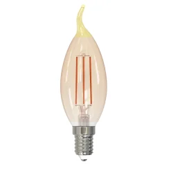 LED-Filamentlampe, E14, 400lm ers. 35W, Kerze C35, amber, Warmw., Windstoß