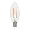 LED-Filamentlampe, E14, 470lm ersetzt 40W, Kerze C35, klar, Warmweiß, 2 St.