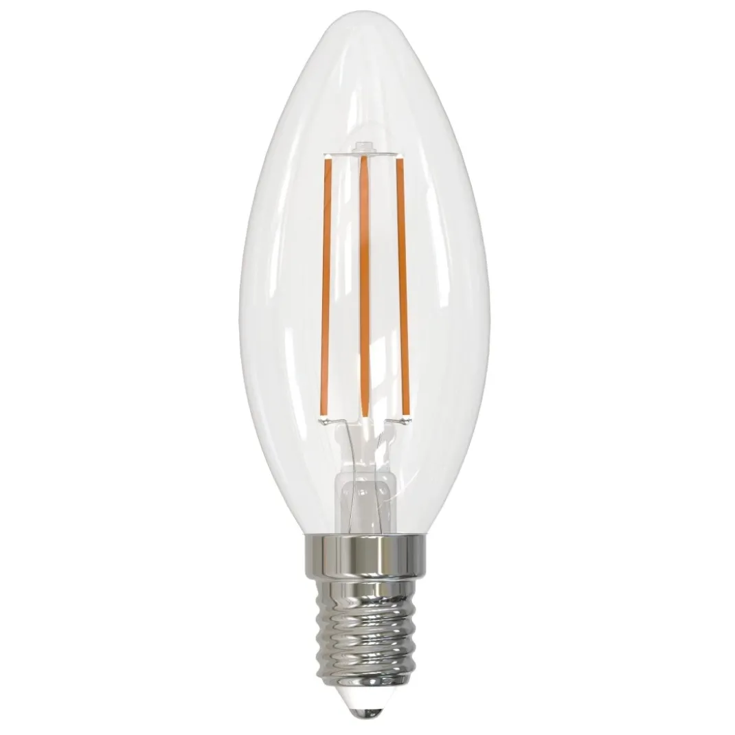 LED-Filamentlampe, E14, 250lm ersetzt 25W, Kerze C35, klar, Warmweiß, dimmb