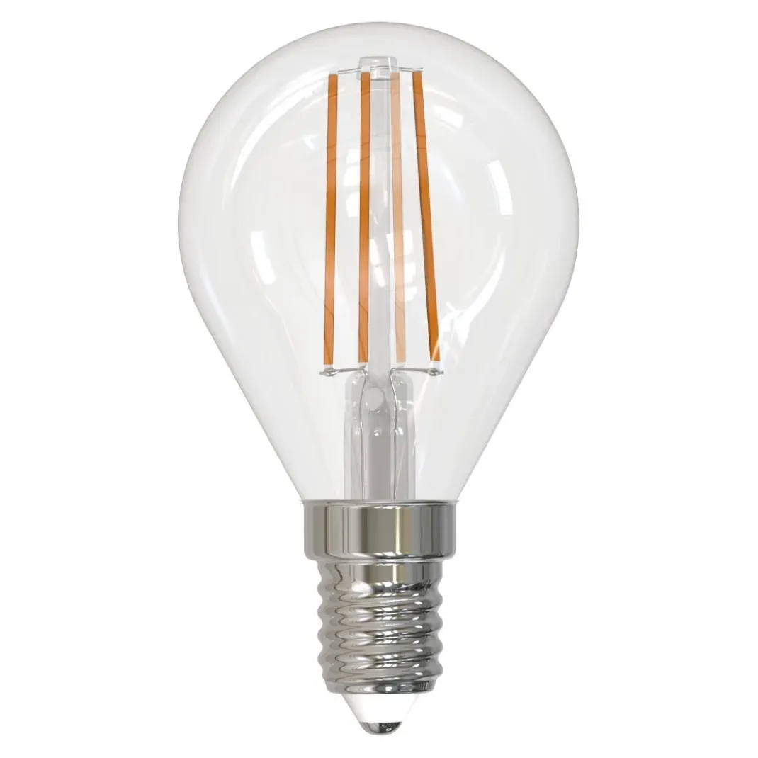 LED-Filamentlampe, E14, 470lm ers. 40W, Tropfen P45, klar, Warmweiß, dimmb.