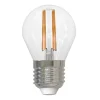 LED-Filamentlampe, E27, 470lm ersetzt 40W, Tropfen P45, klar, Warmweiß