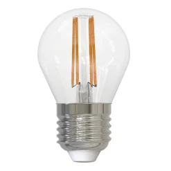 LED-Filamentlampe, E27, 470lm ersetzt 40W, Tropfen P45, klar, Warmweiß