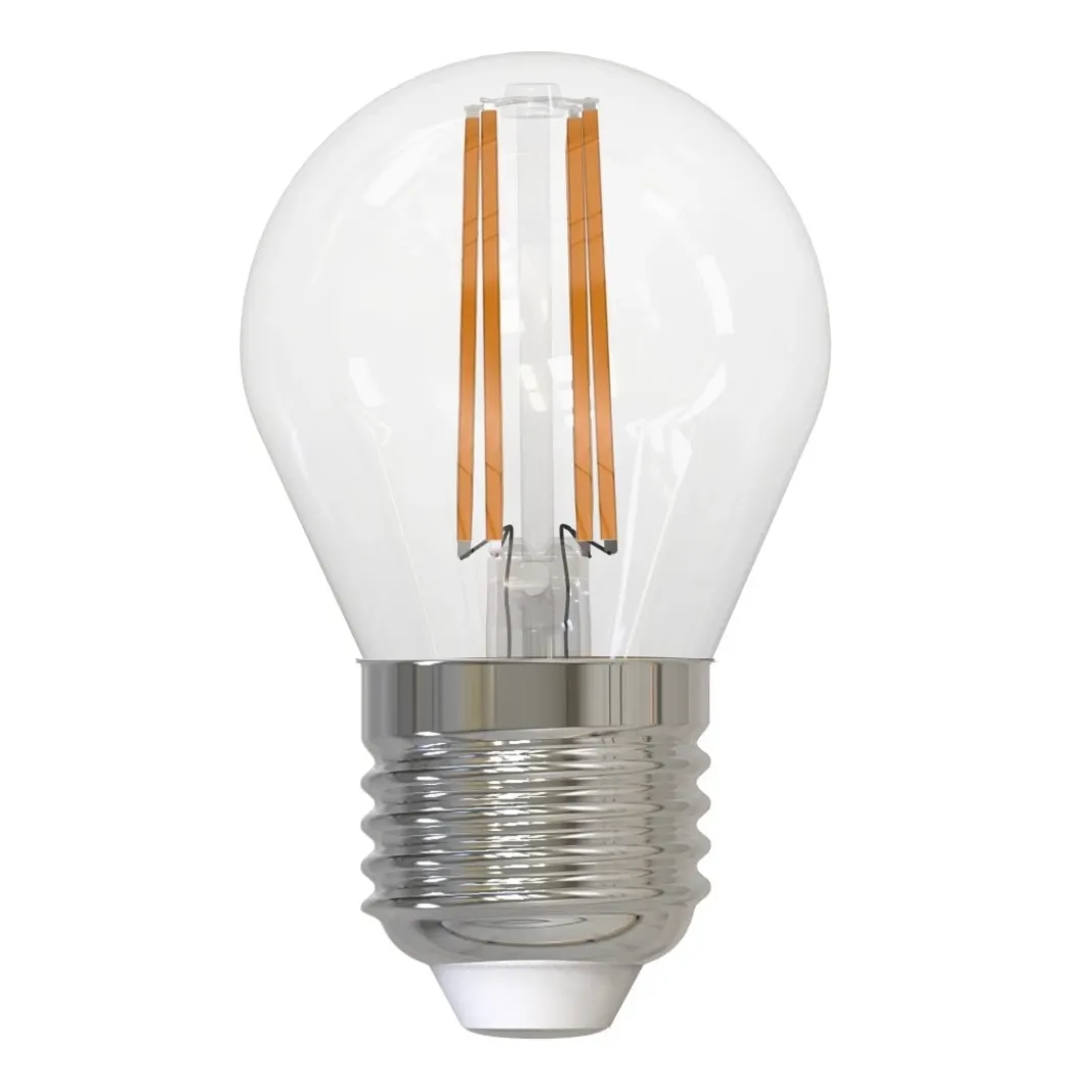 LED-Filamentlampe, E27, 470lm ersetzt 40W, Tropfen P45, klar, Warmweiß