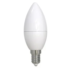 LED-Lampe, E14, 470lm ersetzt 40W, Kerze C37, matt, Neutralweiß, dimmbar