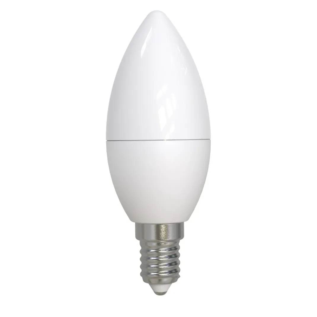 LED-Lampe, E14, 470lm ersetzt 40W, Kerze C37, matt, Neutralweiß, dimmbar