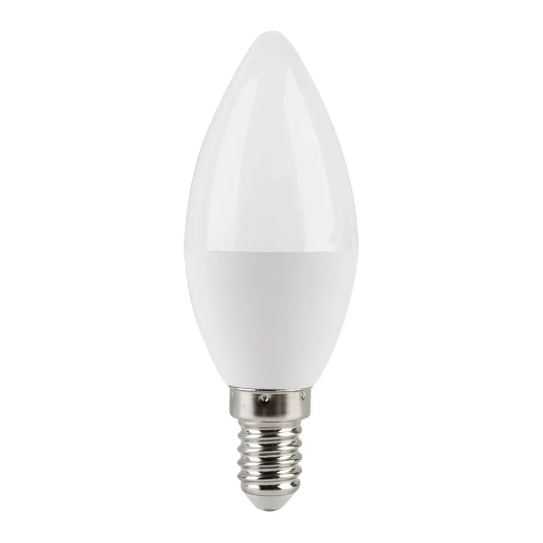 LED-Lampe, E14, 470lm ersetzt 40W, Kerze B35, matt, Warmweiß