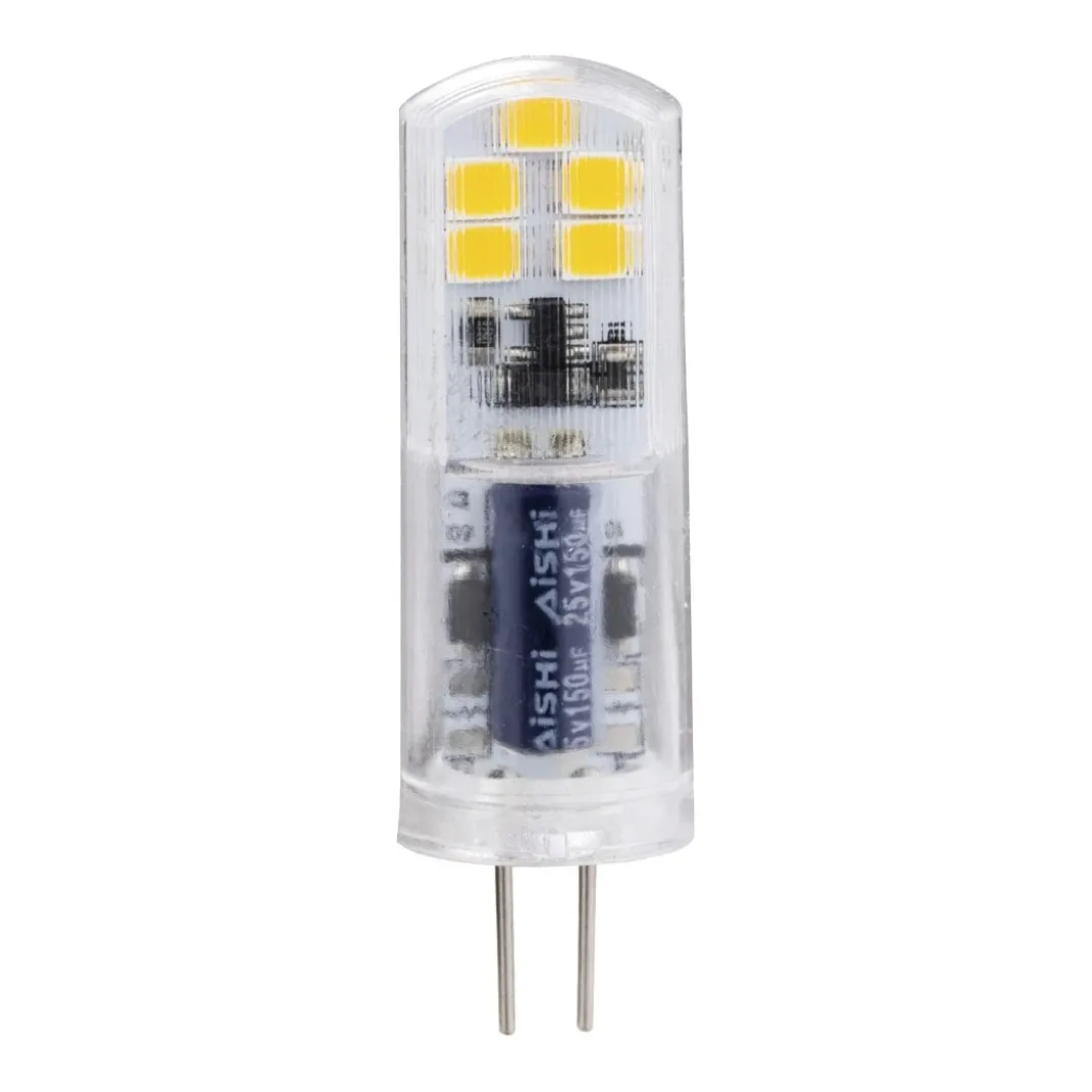 LED-Lampe, G4, 150lm ersetzt 16W, Stecksockel, klar, Warmweiß, dimmbar