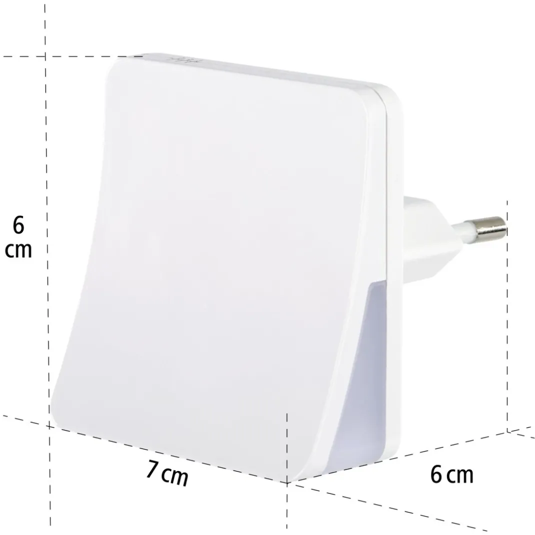 LED-Nachtlicht "Edge" für die Steckdose, Nachtsensor, warmes Licht