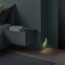 LED-Nachtlicht f. Steckdose, 1x USB-A, 1x USB-C, Dämmerungssensor, Warmweiß