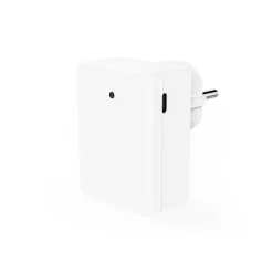 LED-Nachtlicht f. Steckdose, 1x USB-A, 1x USB-C, Dämmerungssensor, Warmweiß