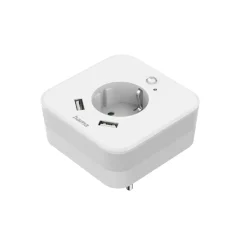 LED-Nachtlicht mit Steckdose, 2 USB-Ausgänge, Bewegungs- und Lichtsensor