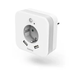 LED-Nachtlicht mit Steckdose, 2 USB-Ausgänge, Bewegungs- und Lichtsensor