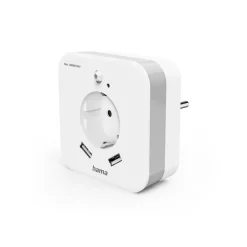 LED-Nachtlicht mit Steckdose, 2 USB-Ausgänge, Bewegungsmelder, Lichtsensor