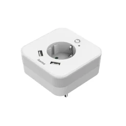 LED-Nachtlicht mit Steckdose, 2 USB-Ausgänge, Bewegungsmelder, Lichtsensor