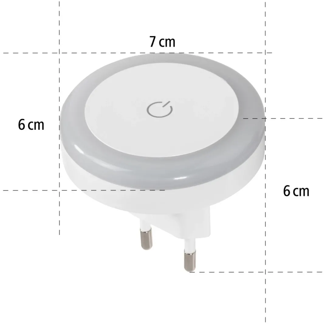 LED-Nachtlicht "Touch Switch" für Steckdose, Berührungstaster, warmes Licht