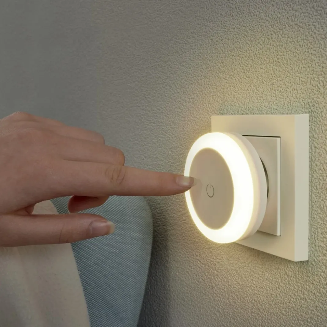LED-Nachtlicht "Touch Switch" für Steckdose, Berührungstaster, warmes Licht