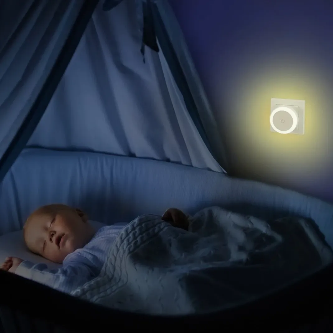 LED-Nachtlicht "Touch Switch" für Steckdose, Berührungstaster, warmes Licht