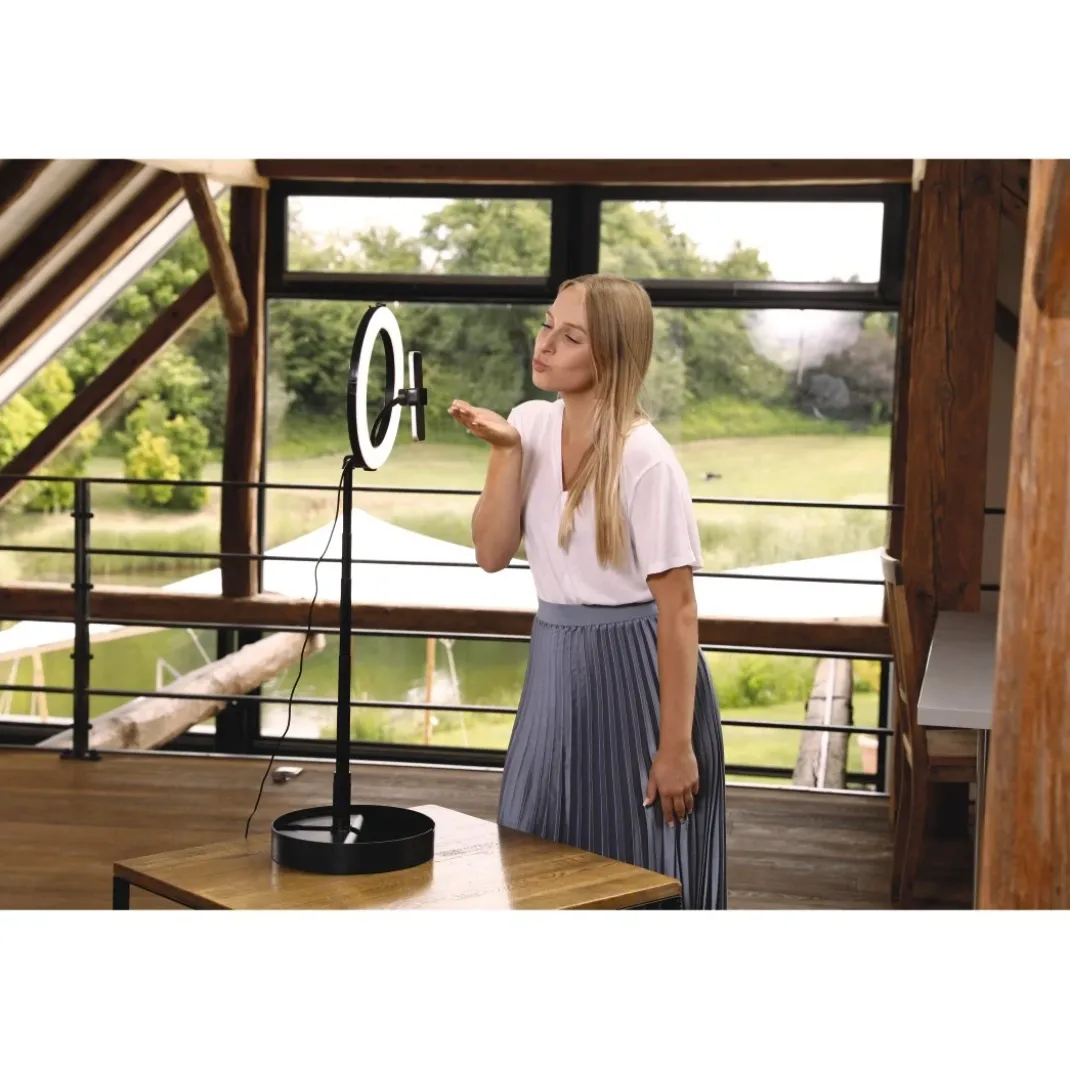 LED-Ringleuchte "SpotLight FoldUp 102 II", Set für Smartphones, faltbar