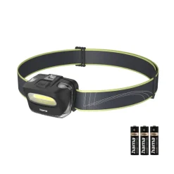 LED-Stirnlampe "HL110", Batterien, COB, Kopflampe zum Joggen, Sport, 2 Modi