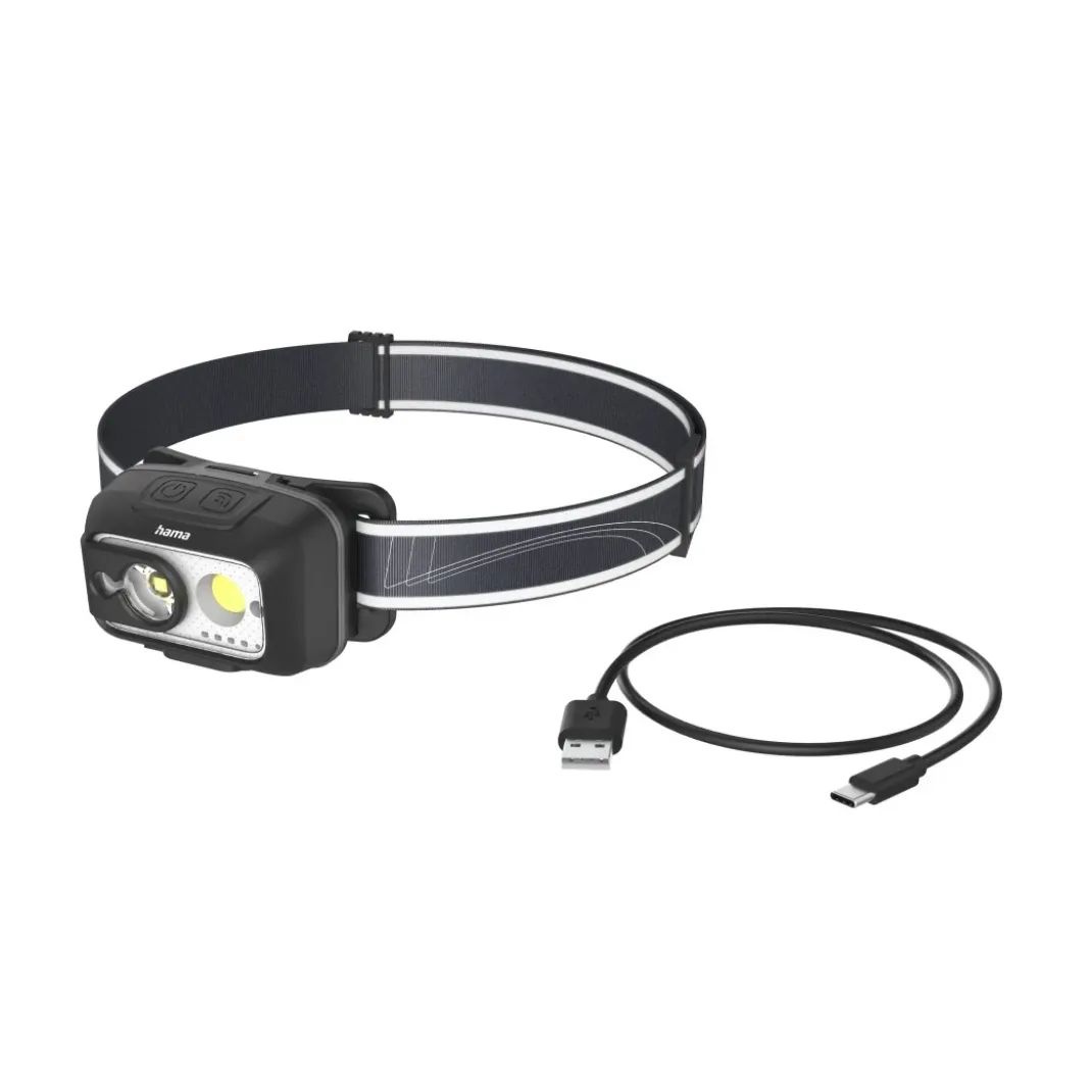 LED-Stirnlampe "HL500-C", mit Akku, Kopflampe zum Joggen, Arbeiten, 4 Modi