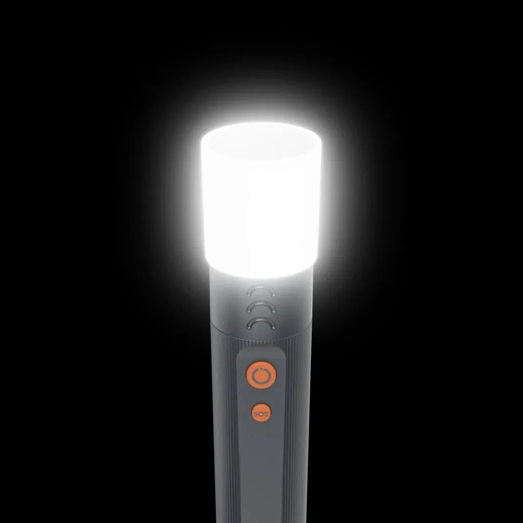 LED-Taschenlampe "FLX1000", Batterien, stoßfest, Alu, 4 Modi + SOS, Zoom