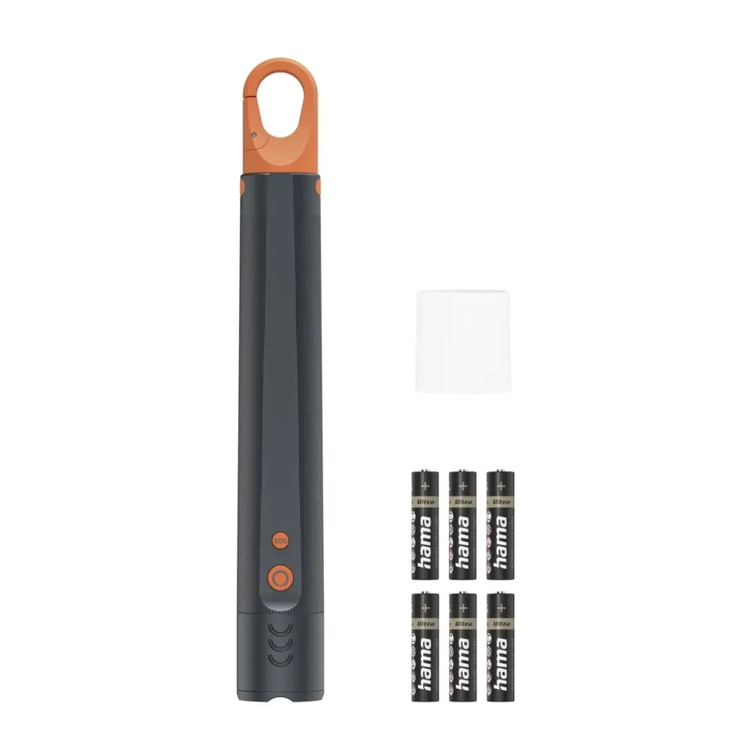LED-Taschenlampe "FLX1000", Batterien, stoßfest, Alu, 4 Modi + SOS, Zoom