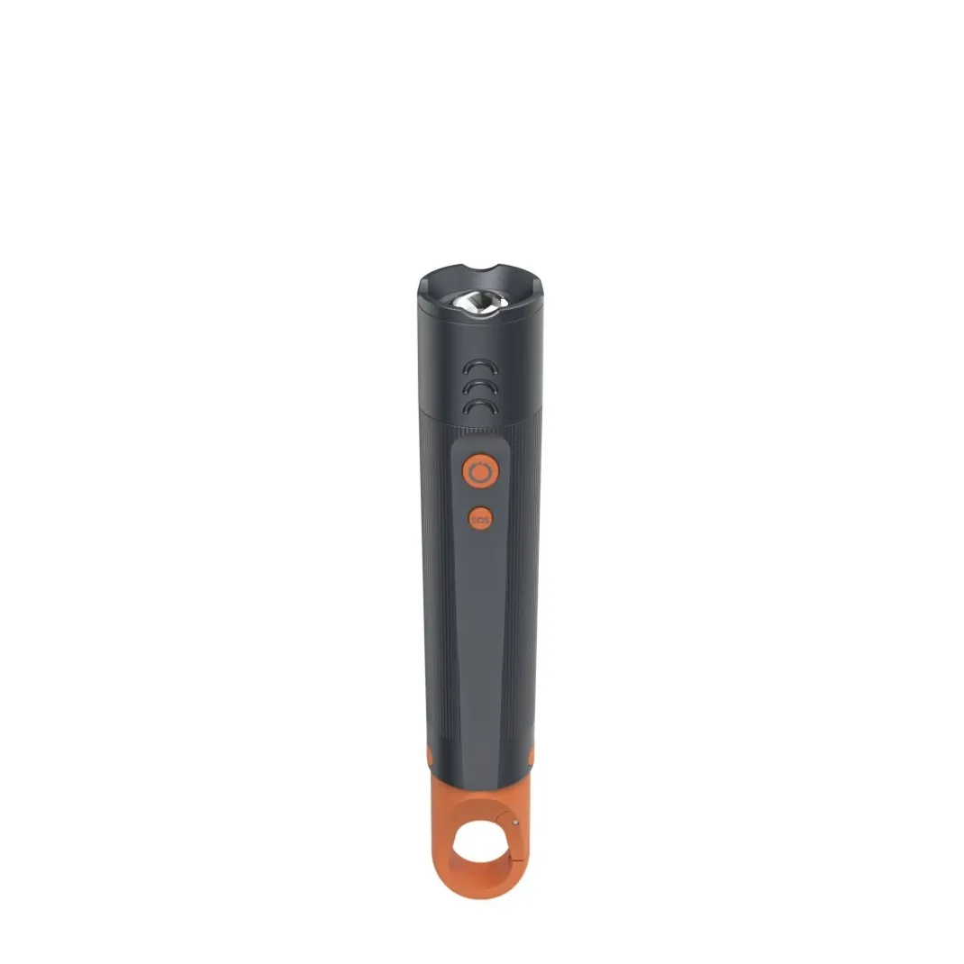 LED-Taschenlampe "FLX350", Batterien, stoßfest, Aluminium, 4 Modi+SOS, Zoom