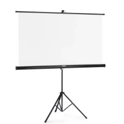 Leinwand mit Stativ, 155 x 155 cm, 2in1, mobiles Set, Teleskoprohr, Weiß