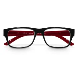 Lesehilfe, Kunststoff, Schwarz/Rot, +2,5 dtp