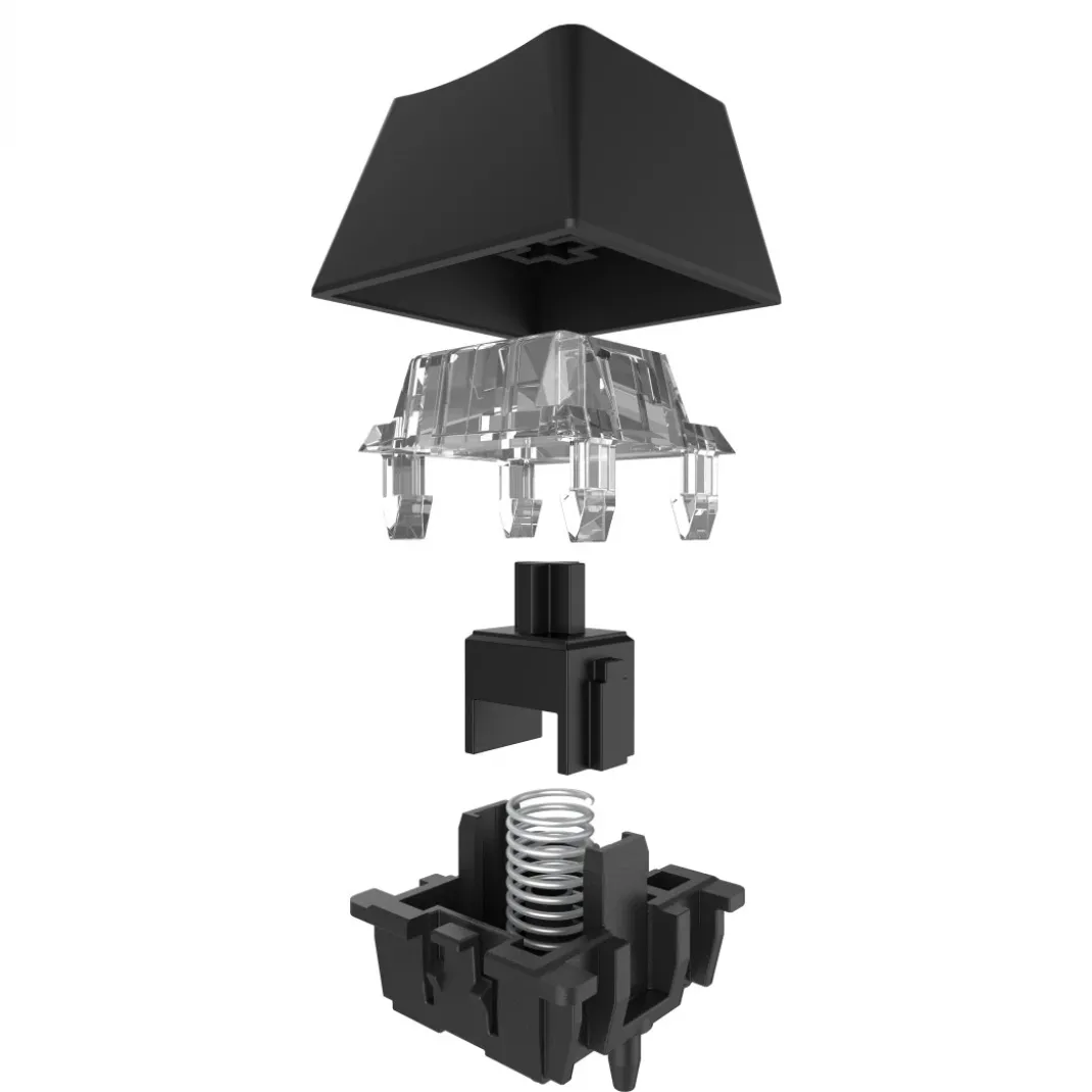 Mechanische Office-Tastatur "MKC-650", extralanges Kabel, Schwarz/Anthrazit