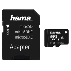 microSDXC 64GB Class 10 UHS-I 80MB/s + Adapter/Mobile