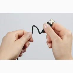 Micro-USB-Kabel, vergoldet, verdrehsicher, Schwarz, 0,75 m