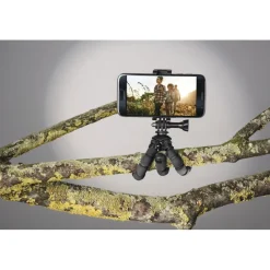 Ministativ "Flex" für Smartphone und GoPro, 14 cm, Schwarz