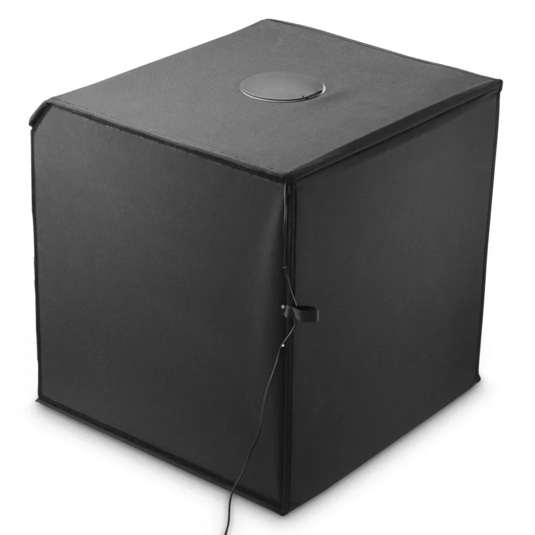 Mobiles Mini-Fotostudio "ToGo", faltbare Fotobox mit LED-Ringlicht, 50x50cm
