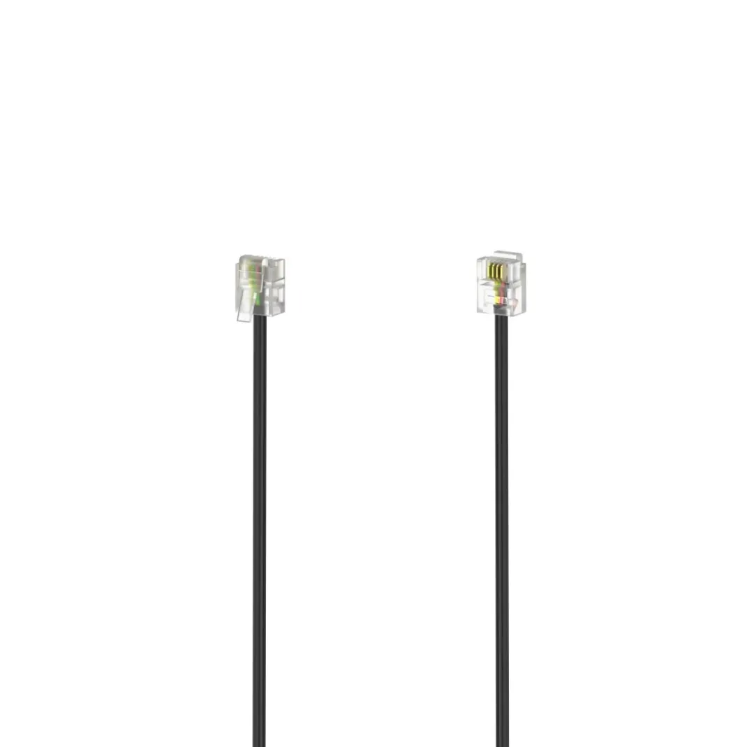 Modularkabel, Stecker 6p4c - Stecker 6p4c, 3 m, Schwarz