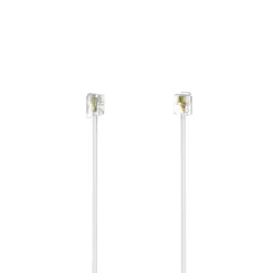 Modularkabel, Stecker 6p4c - Stecker 6p4c, 6 m, Weiß