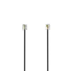 Modularkabel, Stecker 6p4c - Stecker 6p4c, 10 m, Schwarz