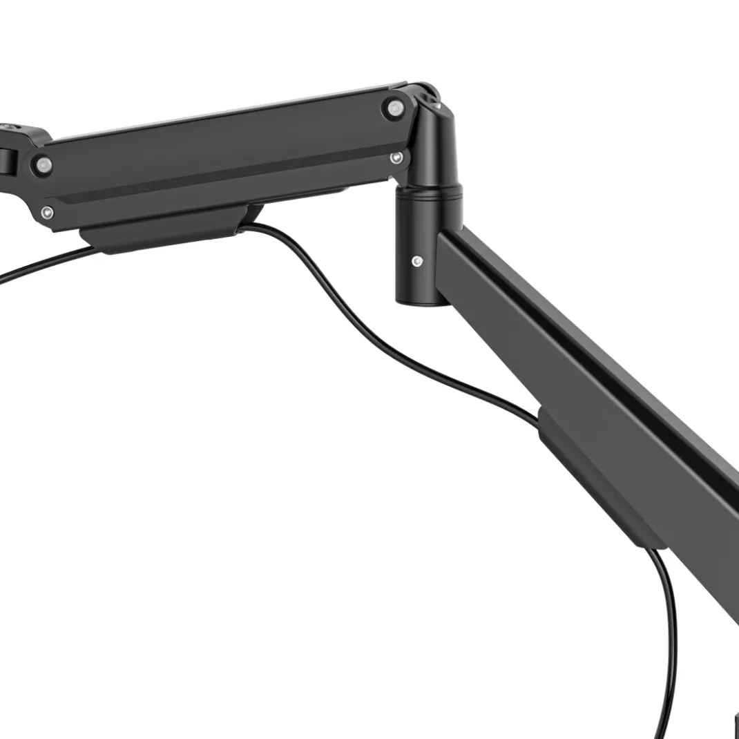 Monitorhalterung, 2 Monitore, Gasfeder, vollbeweglich, 17" - 35", Schwarz