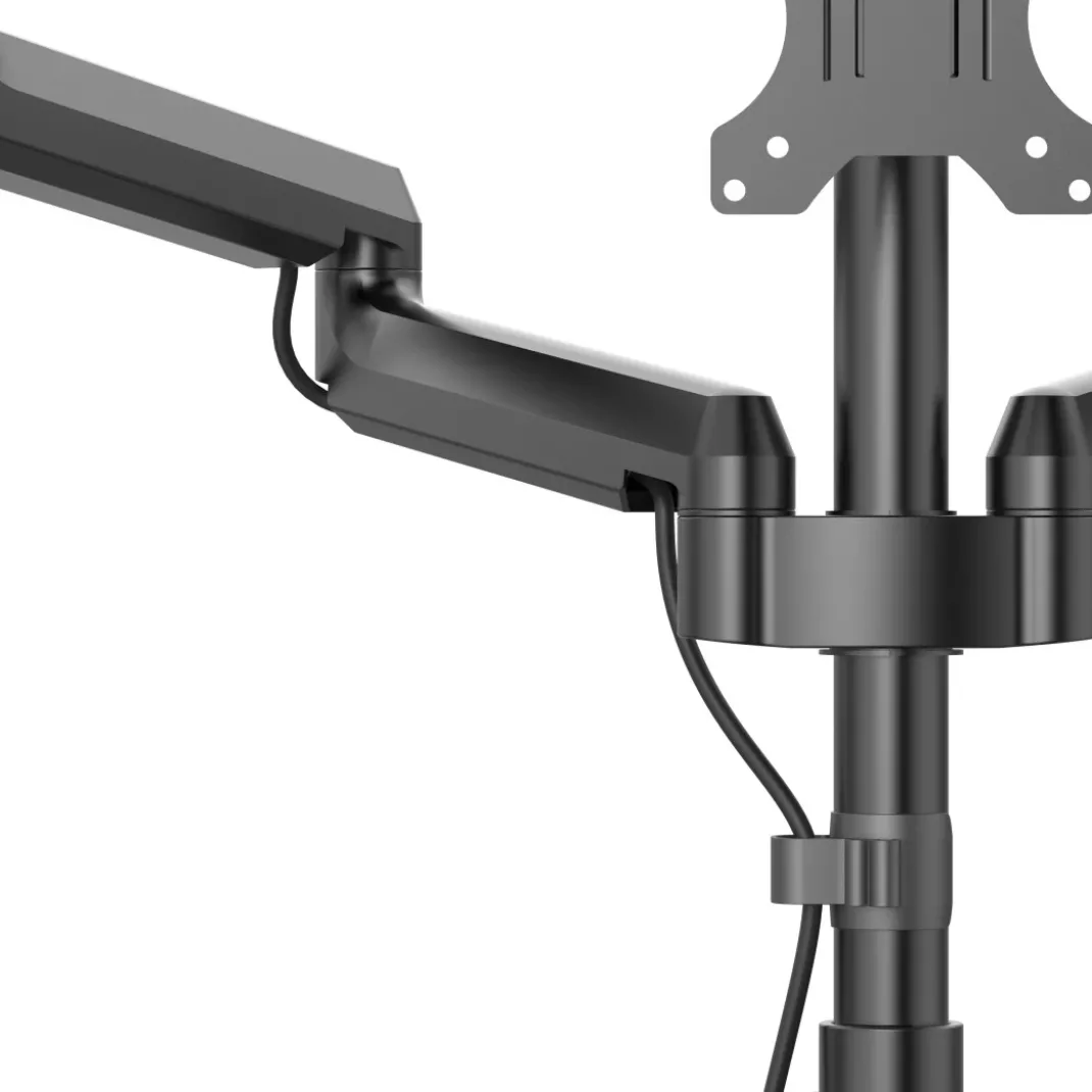 Monitorhalterung, 3 Monitore, Gasfeder, vollbeweglich, 17" - 32", Schwarz