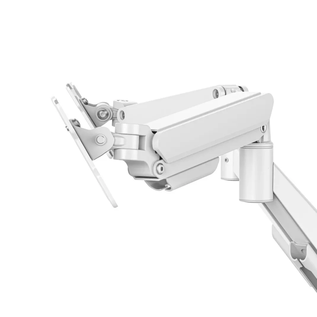 Monitorhalterung, 2 Monitore, Gasfeder, vollbeweglich, 17" - 35", Weiß