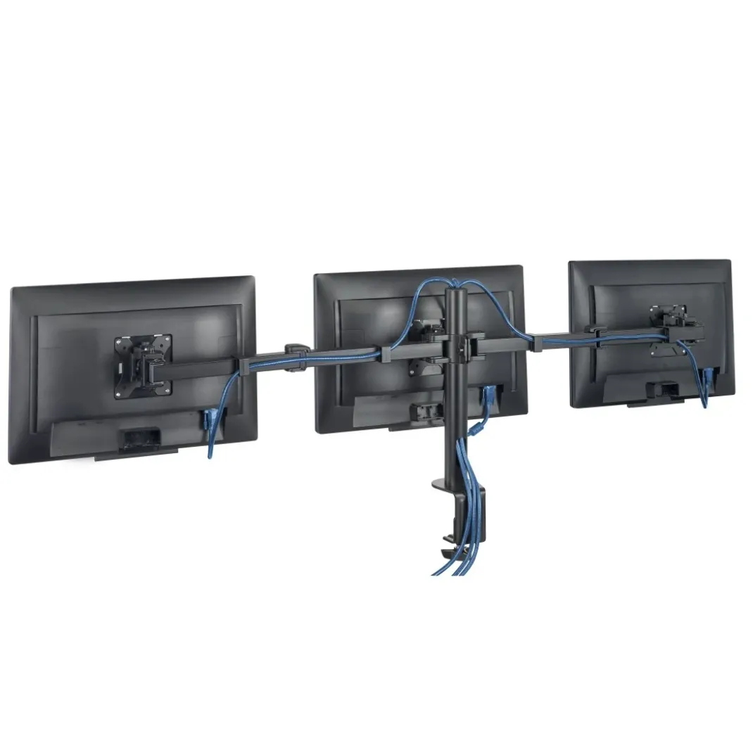 Monitorhalterung, 3 Monitore, höhenverstellbar, schwenk-/neigbar, 13" - 27"