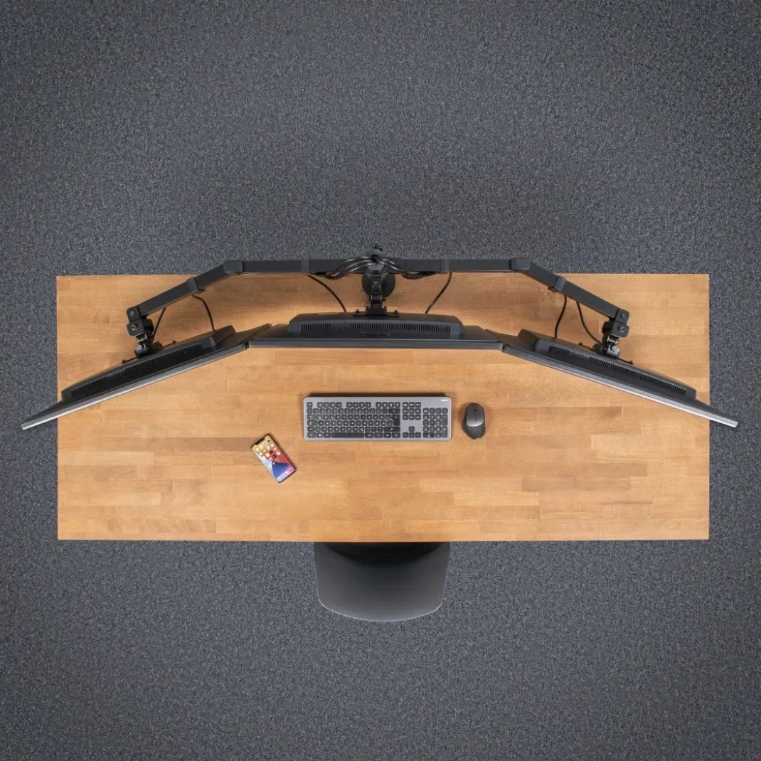 Monitorhalterung, 3 Monitore, höhenverstellbar, schwenk-/neigbar, 13" - 27"